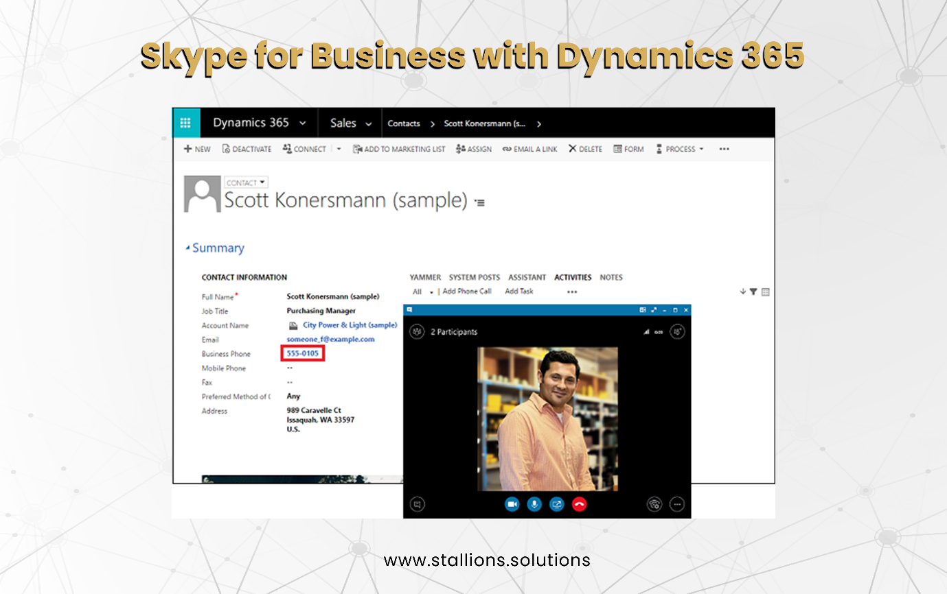 Skype for Business with Dynamics 365