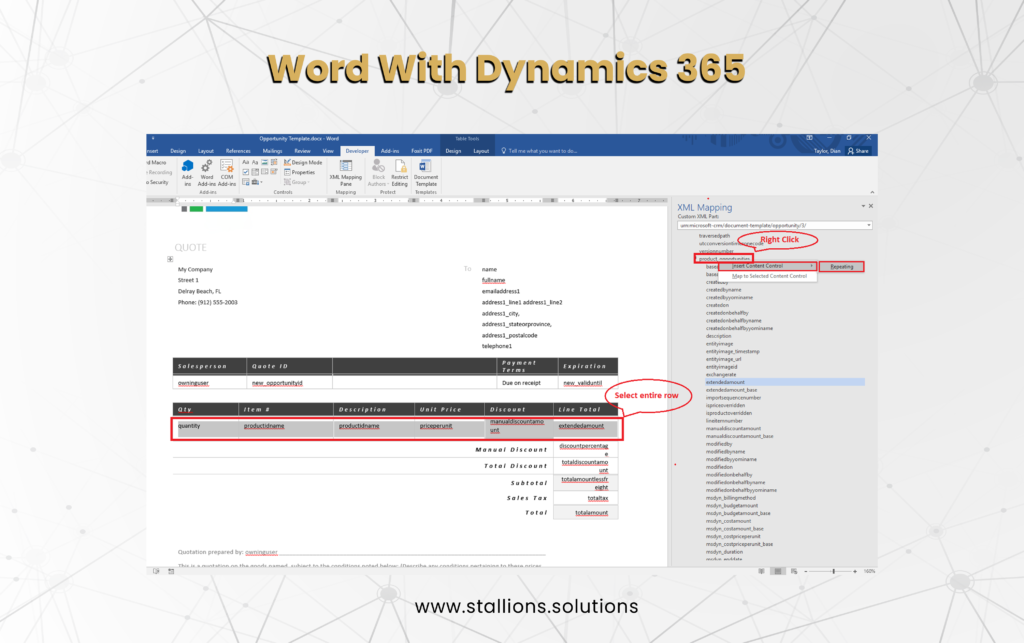 Word With Dynamics 365 - 1